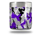 Skin Decal Wrap for Yeti Rambler Lowball - Sexy Girl Silhouette Camo Purple (CUP NOT INCLUDED)