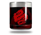Skin Decal Wrap for Yeti Rambler Lowball - Oriental Dragon Red on Black (CUP NOT INCLUDED)