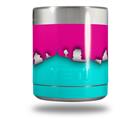 Skin Decal Wrap for Yeti Rambler Lowball - Ripped Colors Hot Pink Neon Teal (CUP NOT INCLUDED)