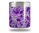 Skin Decal Wrap for Yeti Rambler Lowball - Scattered Skulls Purple (CUP NOT INCLUDED)