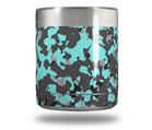 Skin Decal Wrap for Yeti Rambler Lowball - WraptorCamo Old School Camouflage Camo Neon Teal (CUP NOT INCLUDED)
