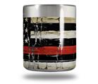 Skin Decal Wrap for Yeti Rambler Lowball - Painted Faded and Cracked Red Line USA American Flag (CUP NOT INCLUDED)