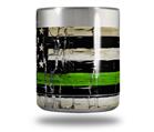 Skin Decal Wrap for Yeti Rambler Lowball - Painted Faded and Cracked Green Line USA American Flag (CUP NOT INCLUDED)