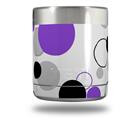 Skin Decal Wrap for Yeti Rambler Lowball - Lots of Dots Purple on White (CUP NOT INCLUDED)