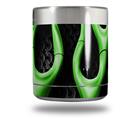 Skin Decal Wrap for Yeti Rambler Lowball - Metal Flames Green (CUP NOT INCLUDED)