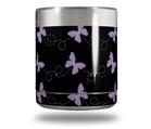 Skin Decal Wrap for Yeti Rambler Lowball - Pastel Butterflies Purple on Black (CUP NOT INCLUDED)