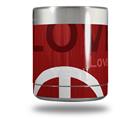 Skin Decal Wrap for Yeti Rambler Lowball - Love and Peace Red (CUP NOT INCLUDED)