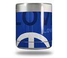 Skin Decal Wrap for Yeti Rambler Lowball - Love and Peace Blue (CUP NOT INCLUDED)