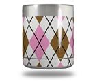 Skin Decal Wrap for Yeti Rambler Lowball - Argyle Pink and Brown (CUP NOT INCLUDED)