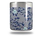 Skin Decal Wrap for Yeti Rambler Lowball - Victorian Design Blue (CUP NOT INCLUDED)