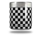 Skin Decal Wrap for Yeti Rambler Lowball - Checkered Canvas Black and White (CUP NOT INCLUDED)