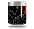 Skin Decal Wrap for Yeti Rambler Lowball - Twisted Garden Gray and Red (CUP NOT INCLUDED)