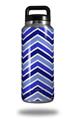 Skin Decal Wrap for Yeti Rambler Bottle 36oz Zig Zag Blues (YETI NOT INCLUDED)