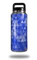 Skin Decal Wrap for Yeti Rambler Bottle 36oz Triangle Mosaic Blue (YETI NOT INCLUDED)