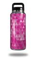 Skin Decal Wrap for Yeti Rambler Bottle 36oz Triangle Mosaic Fuchsia (YETI NOT INCLUDED)