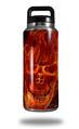 Skin Decal Wrap for Yeti Rambler Bottle 36oz Flaming Fire Skull Orange (YETI NOT INCLUDED)