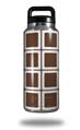 Skin Decal Wrap for Yeti Rambler Bottle 36oz Squared Chocolate Brown (YETI NOT INCLUDED)