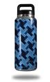 Skin Decal Wrap for Yeti Rambler Bottle 36oz Retro Houndstooth Blue (YETI NOT INCLUDED)