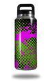 Skin Decal Wrap for Yeti Rambler Bottle 36oz Halftone Splatter Hot Pink Green (YETI NOT INCLUDED)