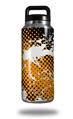 Skin Decal Wrap for Yeti Rambler Bottle 36oz Halftone Splatter White Orange (YETI NOT INCLUDED)