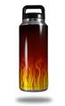 Skin Decal Wrap for Yeti Rambler Bottle 36oz Fire on Black (YETI NOT INCLUDED)