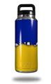 Skin Decal Wrap for Yeti Rambler Bottle 36oz Ripped Colors Blue Yellow (YETI NOT INCLUDED)