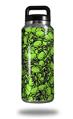 Skin Decal Wrap for Yeti Rambler Bottle 36oz Scattered Skulls Neon Green (YETI NOT INCLUDED)