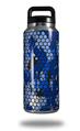 Skin Decal Wrap for Yeti Rambler Bottle 36oz HEX Mesh Camo 01 Blue Bright (YETI NOT INCLUDED)