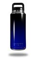 Skin Decal Wrap for Yeti Rambler Bottle 36oz Smooth Fades Blue Black (YETI NOT INCLUDED)