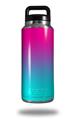 Skin Decal Wrap for Yeti Rambler Bottle 36oz Smooth Fades Neon Teal Hot Pink (YETI NOT INCLUDED)