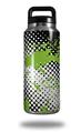 Skin Decal Wrap for Yeti Rambler Bottle 36oz Halftone Splatter Green White (YETI NOT INCLUDED)