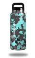 Skin Decal Wrap for Yeti Rambler Bottle 36oz WraptorCamo Old School Camouflage Camo Neon Teal (YETI NOT INCLUDED)