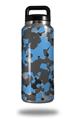 Skin Decal Wrap for Yeti Rambler Bottle 36oz WraptorCamo Old School Camouflage Camo Blue Medium (YETI NOT INCLUDED)