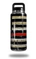 Skin Decal Wrap for Yeti Rambler Bottle 36oz Painted Faded and Cracked Red Line USA American Flag (YETI NOT INCLUDED)