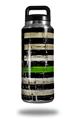 Skin Decal Wrap for Yeti Rambler Bottle 36oz Painted Faded and Cracked Green Line USA American Flag (YETI NOT INCLUDED)
