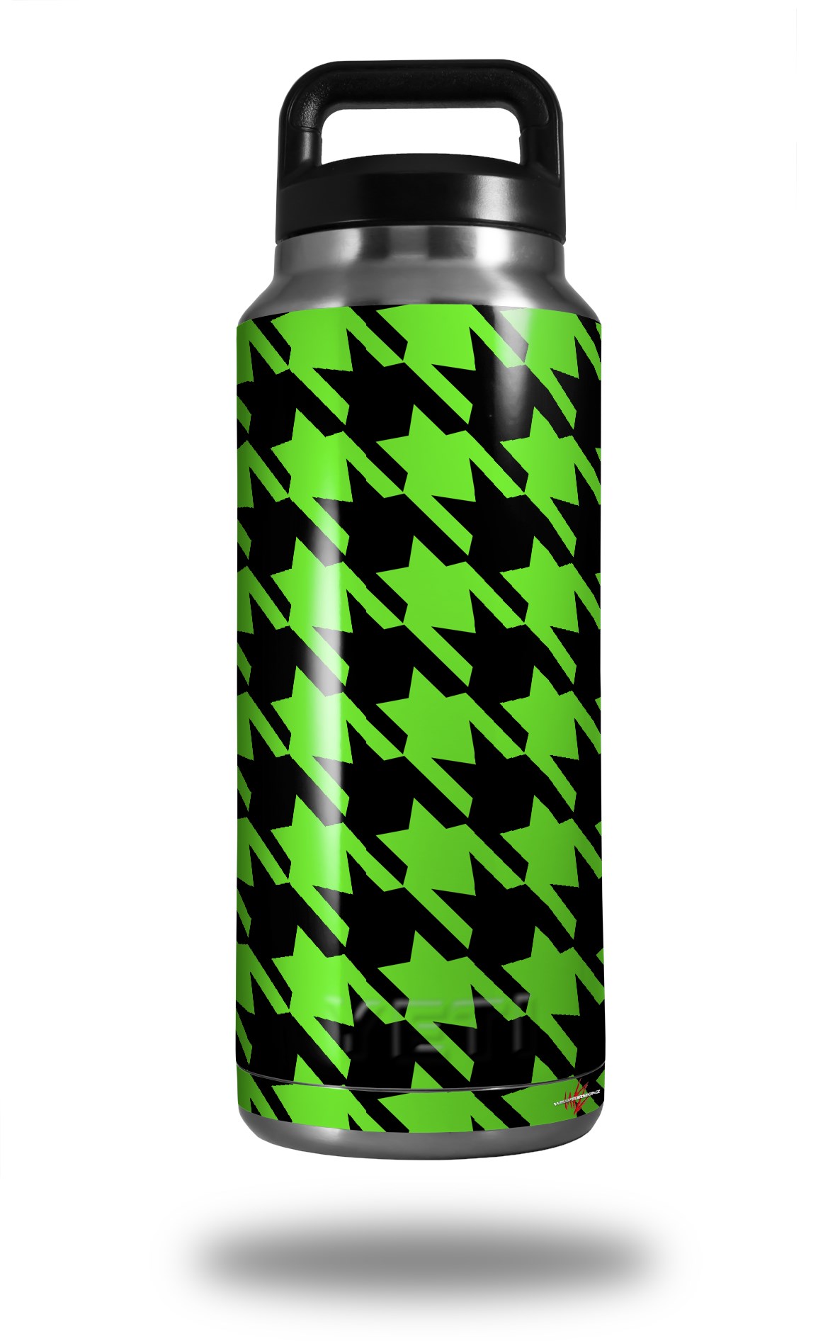 Yeti Rambler Bottle 36oz Houndstooth Neon Lime Green