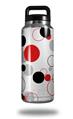 Skin Decal Wrap for Yeti Rambler Bottle 36oz Lots of Dots Red on White (YETI NOT INCLUDED)