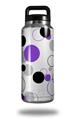 Skin Decal Wrap for Yeti Rambler Bottle 36oz Lots of Dots Purple on White (YETI NOT INCLUDED)