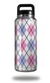 Skin Decal Wrap for Yeti Rambler Bottle 36oz Argyle Pink and Blue (YETI NOT INCLUDED)