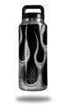 Skin Decal Wrap for Yeti Rambler Bottle 36oz Metal Flames Chrome (YETI NOT INCLUDED)