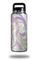 Skin Decal Wrap for Yeti Rambler Bottle 36oz Neon Swoosh on White (YETI NOT INCLUDED)
