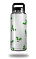 Skin Decal Wrap for Yeti Rambler Bottle 36oz Christmas Holly Leaves on White (YETI NOT INCLUDED)