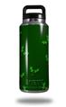 Skin Decal Wrap for Yeti Rambler Bottle 36oz Christmas Holly Leaves on Green (YETI NOT INCLUDED)