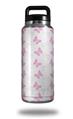 Skin Decal Wrap for Yeti Rambler Bottle 36oz Pastel Butterflies Pink on White (YETI NOT INCLUDED)