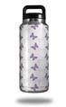 Skin Decal Wrap for Yeti Rambler Bottle 36oz Pastel Butterflies Purple on White (YETI NOT INCLUDED)