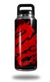 Skin Decal Wrap for Yeti Rambler Bottle 36oz Oriental Dragon Red on Black (YETI NOT INCLUDED)
