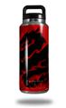Skin Decal Wrap for Yeti Rambler Bottle 36oz Oriental Dragon Black on Red (YETI NOT INCLUDED)