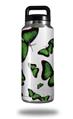 Skin Decal Wrap for Yeti Rambler Bottle 36oz Butterflies Green (YETI NOT INCLUDED)