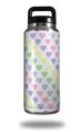 Skin Decal Wrap for Yeti Rambler Bottle 36oz Pastel Hearts on White (YETI NOT INCLUDED)