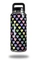 Skin Decal Wrap for Yeti Rambler Bottle 36oz Pastel Hearts on Black (YETI NOT INCLUDED)